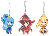 Aqua Megumin Darkness KonoSuba: God's Blessing on This Wonderful World! 2 Nendoroid Plus Rubber Strap Set Set of 3 Key Chain [USED]