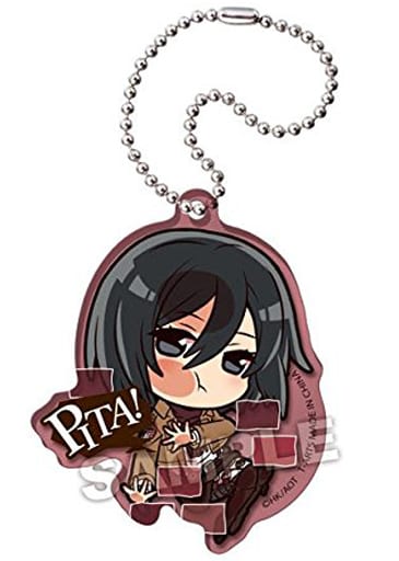 Mikasa Ackerman Attack on Titan Pita! Deformed Acrylic Key Chain Key Chain [USED]
