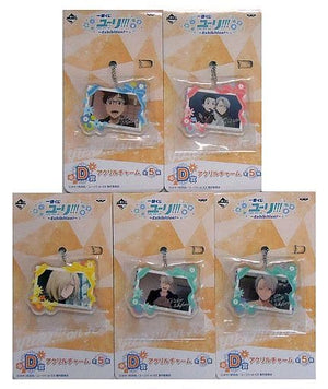 Yuri Katsuki, etc. Yuri!!! On ICE Ichiban Kuji Exhibition Acrylic Charms Prize D All 5 Types Set Charm [USED]