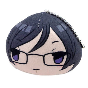 Yagen Toushirou Touken Ranbu: Hanamaru Minnano Kuji Mochi-Puchi Maruko Mascot Two Prize F Key Ring [USED]