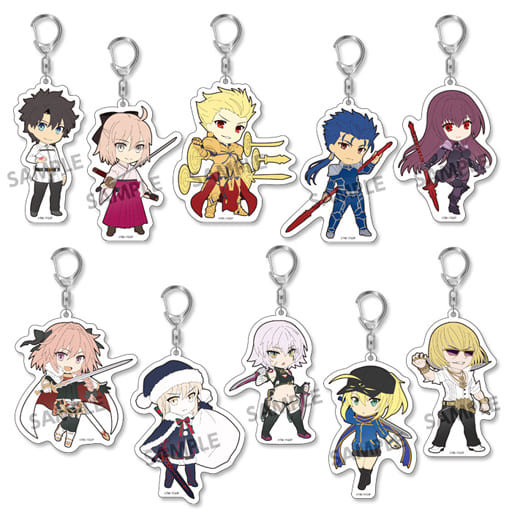 Archer / Gilgamesh, etc. Fate/Grand Order Pikuriru! Trading Acrylic Keychains Vol.2 All 10 Types Set Key Chain [USED]