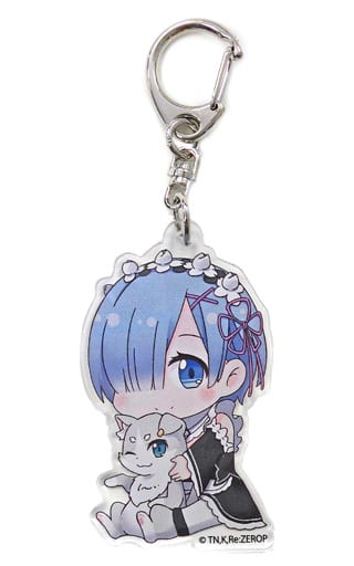 Rem Re:ZERO -Starting Life in Another World- Gyugyutto Acrylic Key Chain Key Ring [USED]