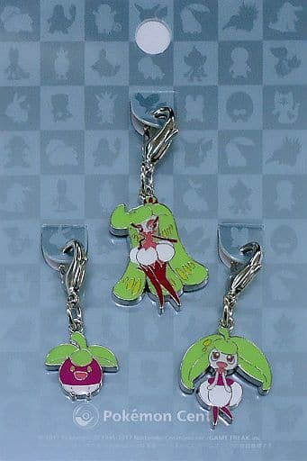 Bounsweet Steenee Tsareena Pokemon National Pokedex Metal Charm Pokemon Center Limited Set of 3 Charm [USED]