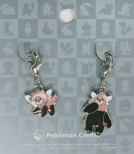 Stufful Bewear Pokemon National Pokedex Metal Charm Pokemon Center Limited Set of 2 Charm [USED]