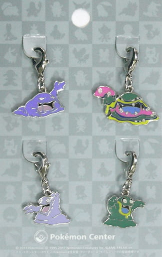 Grimer, etc. Alola Forms Pokemon National Pokedex Metal Charm Pokemon Center Limited Set of 4 Charm [USED]