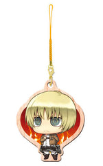 Armin Arlert Attack on Titan Wooden Straps Key Chain [USED]
