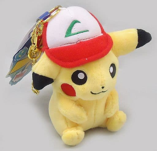 Pikachu Wearing a Hat Pockemon the Movie: I Choose You! Mascot Plush Pokemon Center Limited Key Chain [USED]
