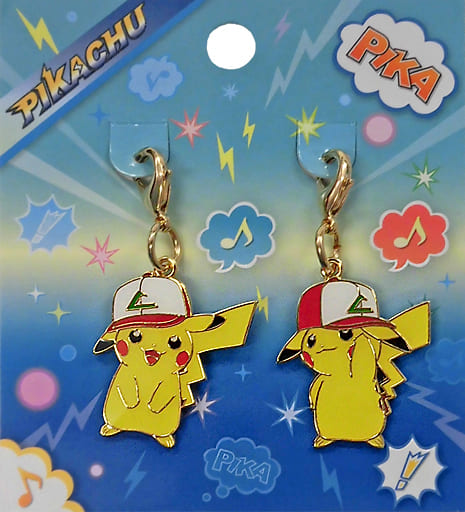 Pikachu Wearing a Hat Pockemon the Movie: I Choose You! Metal Charm Pokemon Center Limited Set of 2 Charm [USED]