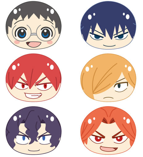 Sakamichi Onoda, etc. Yowamushi Peda NEW GENERATION Omanjuu Niginigi Mascot Sohoku High School Ver. All 6 Types Set Key Ring [USED]