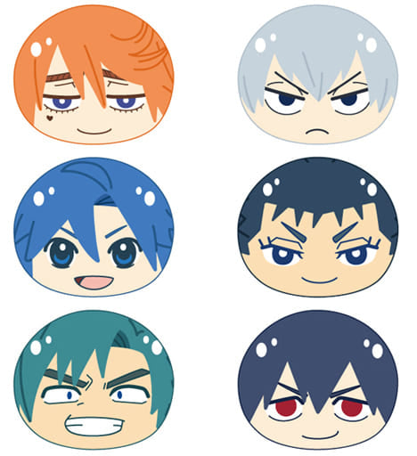Takuto Ashikiba, etc. Yowamushi Peda NEW GENERATION Omanjuu Niginigi Mascot Hakone Gakuen Ver. All 6 Types Set Key Ring [USED]