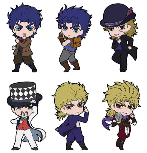 Speed Wagon, etc. JoJo's Bizarre Adventure Rubber Strap Collection Part 1 All 6 Types Set Key Chain [USED]