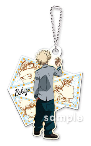 Katsuki Bakugo My Hero Academia Chara Self Hero Back Keychain Key Chain [USED]