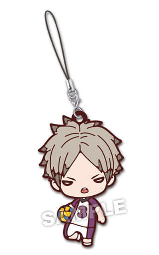 Eita Semi Haikyu!! Nitotan Shiratorizawa Academy High School Uniform Rubber Mascot Key Chain [USED]