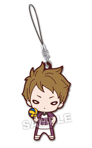 Taichi Kawanishi Haikyu!! Nitotan Shiratorizawa Academy High School Uniform Rubber Mascot Key Chain [USED]