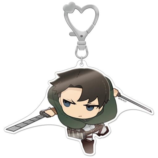 Levi Attack on Titan Season 2 Nuigurumini Deka Acrylic Key Chain Key Chain [USED]
