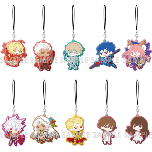 Saber / Nero Claudius, etc. Fate/Extella Clear Rubber Strap All 10 Types Set Key Chain [USED]