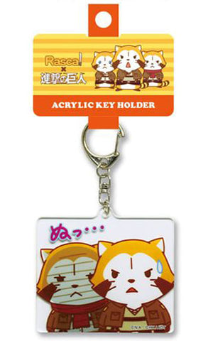 Rascal Nu... Raccoon Rascal X Attack on Titan Acrylic Key Chain Key Chain [USED]