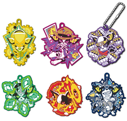 Iggy JoJo's Bizarre Adventure Part 3: Stardust Crusaders Iggy no Kimyou na Cosplay Stand Edition Glitter.Ver Rubber Mascot All 6 Types Set Key Chain [USED]
