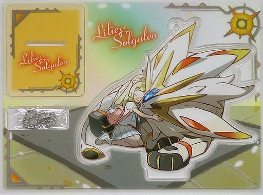 Lillie Solgaleo Pokemon Sun & Moon Acrylic Stand Keychain Pokemon Center Limited Key Chain [USED]