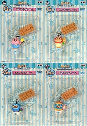 Kirby, etc. Kirby Ichiban Kuji Kirby Ice Cream Ice na Charm Prize G All 4 Types Set Charm [USED]