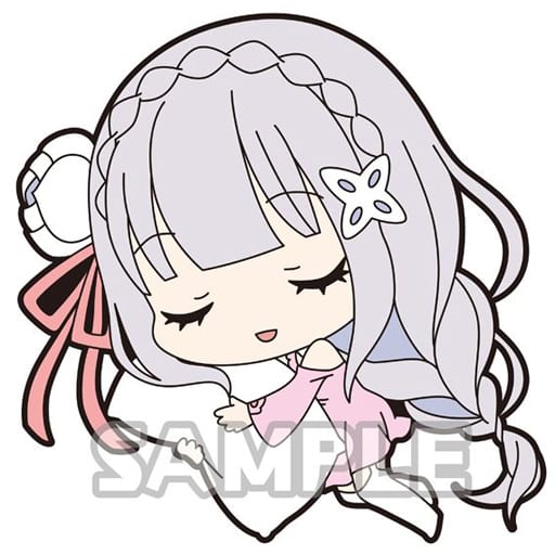 Emilia Re:ZERO -Starting Life in Another World- Rubber Q Good Night Ver. Other-Goods [USED]