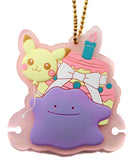 Pikachu Ditto Pokemon Collection Kuji 2017 Rubber Accessories Prize F Key Chain [USED]