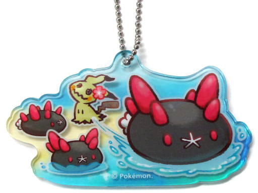 Pyukumuku Mimikyu Pokemon Acrylic Keychain Collection Alola Festival! Pokemon Center Limited Key Chain [USED]