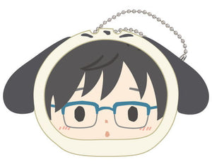 Yuri Katsuki Pochacco Yuri!!! on Ice X Sanrio Characters Omanjuu Niginigi Mascot Key Ring [USED]