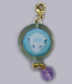 Alolan Vulpix Pokemon Charm Collection Candy Pattern Pokemon Center Limited Key Ring [USED]