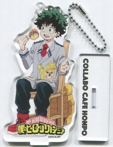 My Hero Academia Izuku Midoriya Acrylic Stand Keychain Collabo Cafe Honpo Limited Keychains [USED]