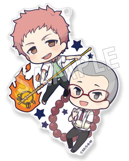 Renzo Konekomaru Blue Exorcist Kyoto Saga Eformed Pon!tto Acrylic Ball Chain Key Ring [USED]