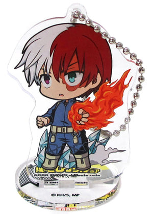 Shoto Todoroki My Hero Academia Trading Acrylic Stand Key Chain Work Experience Ver. Good Smile x animatecafe Limited Key Chain [USED]