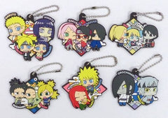 Naruto, etc. Boruto: Naruto Next Generations Buddycolle Rubber Mascot Family Datte Basa! Edition All 6 Types Set Key Ring [USED]