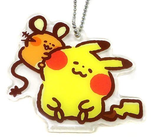 Pikachu Dedenne Pokemon Pokemon Yurutto Acrylic Keychain Collection Pokemon Center Limited Key Chain [USED]