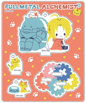 Edward Elric Alphonse Elric Cute Sanrio Characters X Fullmetal Alchemist: Brotherhood Stand Up! Acrylic Mascot Key Chain [USED]