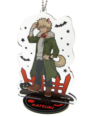 Katsuki Bakugo My Hero Academia Big Acrylic Keychain Collection with Stand Tokyu Hands & animate Limited Key Chain [USED]