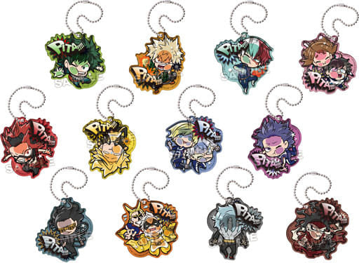 Katsuki Bakugo, etc. My Hero Academia Pita! Deformed Clash Acrylic Keychain All 12 Types Set Key Chain [USED]
