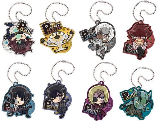Leonardo Watch, etc. Blood Blockade Battlefront & Beyond Pita! Deformed Acrylic Key Chain All 8 Types Set Key Ring [USED]