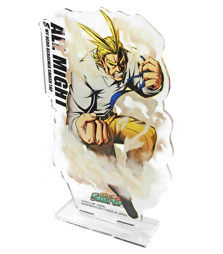 My Hero Academia All Might Acrylic Stand Ichiban Cafe My Hero Academia Smash Tap! Collaboration Exclusive Acrylic Stands [USED]