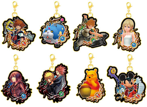 Sora, etc. Kingdom Hearts Union X Metal Charm Collection All 8 Types Set Charm [USED]