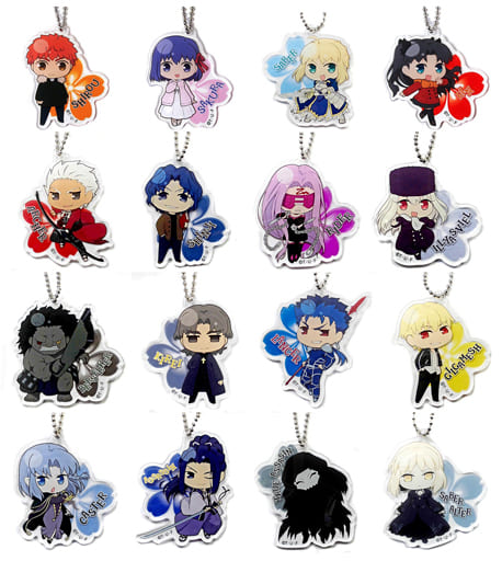 Rin Tohsaka, etc. Fate/stay night: Heaven's Feel Acrylic Key Chain Collection All 16 Types Set Key Chain [USED]