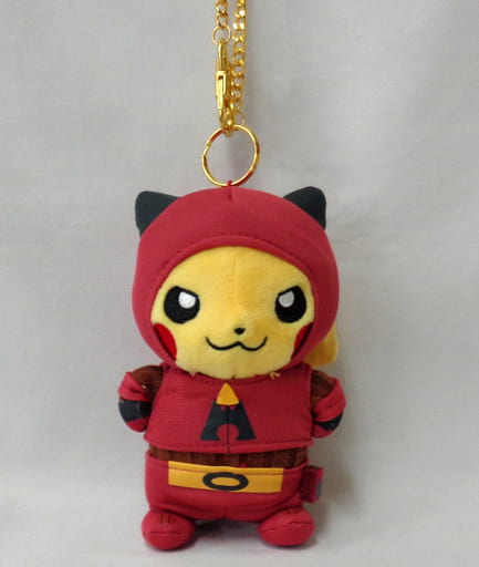 Pikachu Playing as a Team Member Team Magma Pokemon Mascot Key Chain [USED]