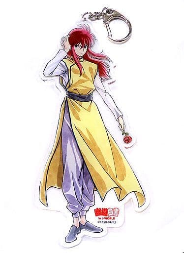 Kurama Yu Yu Hakusho Acrylic Keychain Large J-World Tokyo Limited Key Chain [USED]