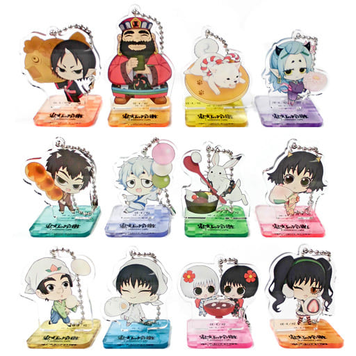 Hoozuki, etc. Hozuki's Coolheadedness Trading Acrylic Stand Key Chain animate cafe Limited All 12 Types Set Key Chain [USED]