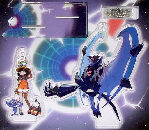 Main Character Girl Pokemon Ultra Sun and Ultra Moon Acrylic Stand Keychain Ultra Alola Adventure Pokemon Center Limited Key Chain [USED]