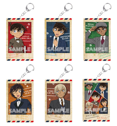 Toru Amuro, etc. Detective Conan Cararium Photo Acrylic Key Chain All 6 Types Set Key Chain [USED]