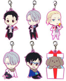 Yuri Katsuki, etc. Yuri!!! On ICE Ichiban Kuji Romantic Birthday Rubber Mascot Prize F All 6 Types Set Key Ring [USED]