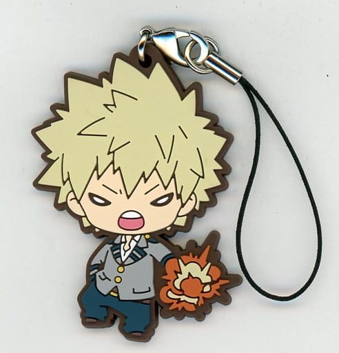 Katsuki Bakugo My Hero Academia Nitotan Uniform Rubber Mascot Jump Festa 2018 Limited Key Chain [USED]