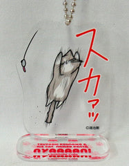Alfred Sukaa Konoike Tsuyoshi to Neko no Ponta Nyaaaan! Trading Acrylic Stand Key Chain animatecafe Shop Limited Key Chain [USED]