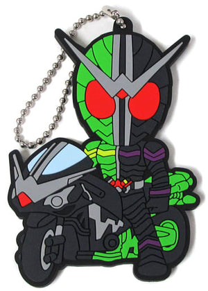 Kamen Rider W Kamen Rider Build with Heisei Kamen Rider Ichiban Kuji Shugo! Heisei Kamen Rider Ball Chain Rubber Prize C Key Ring [USED]